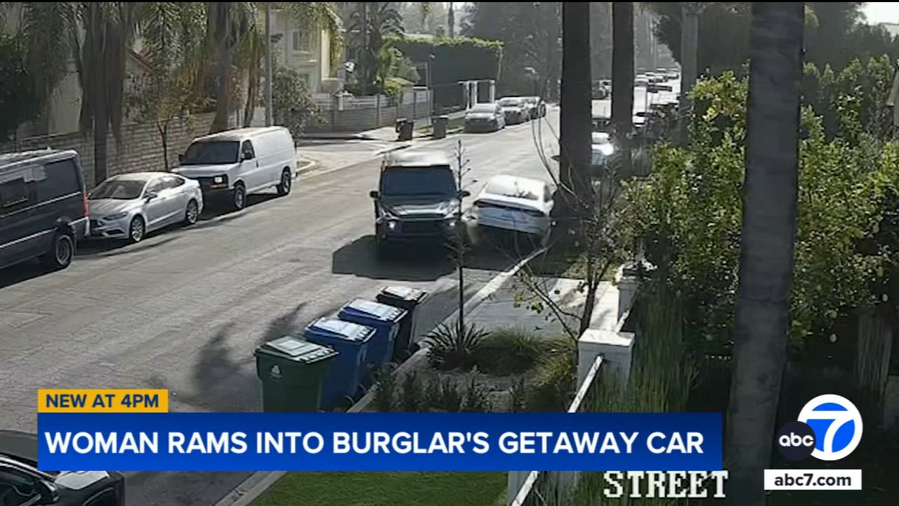 Sherman Oaks woman rams her Mercedes-Benz into burglars