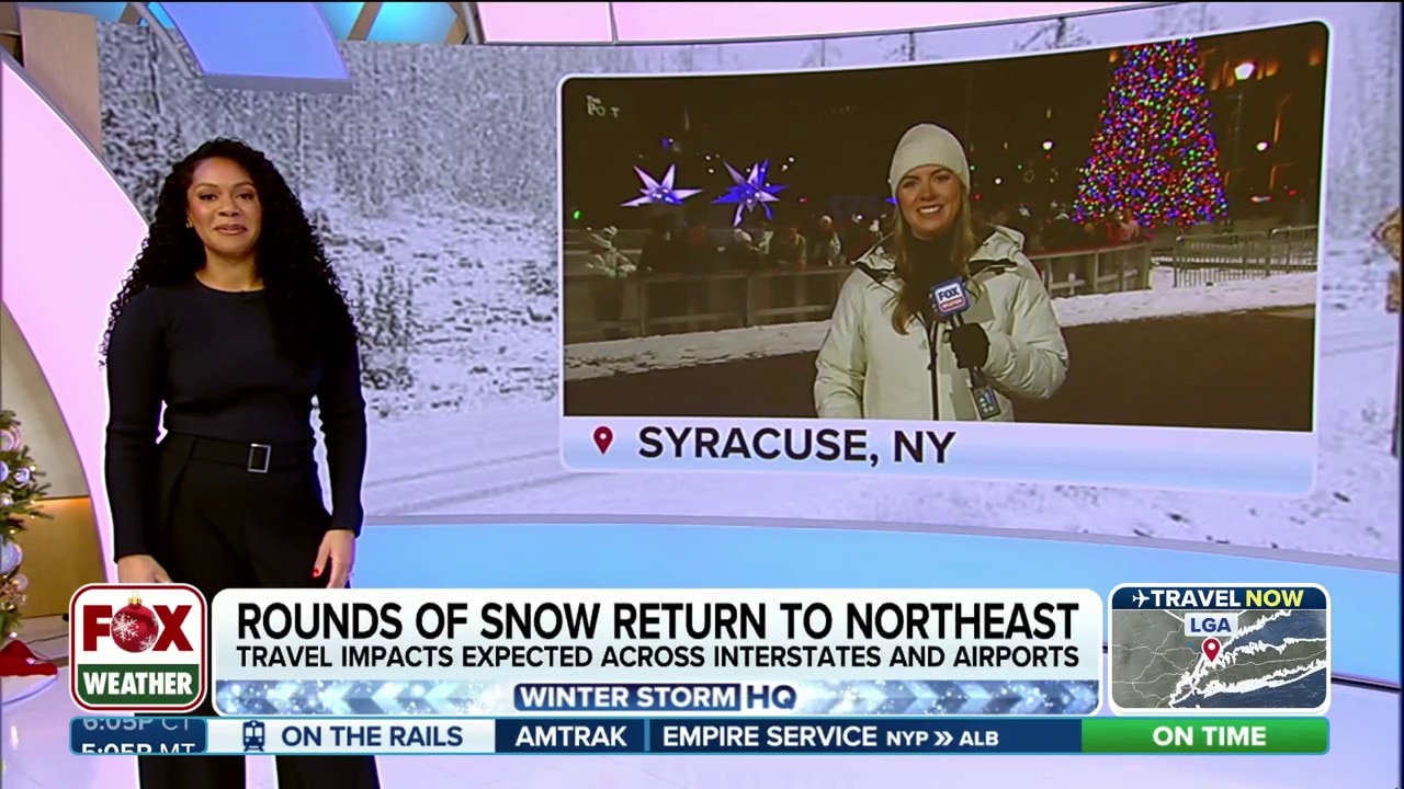 Rounds of snow return to the Northeast