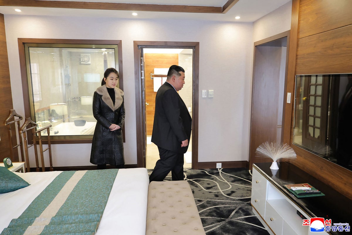 Kim Jong Un and daughter seen visiting mountain resort and eating BBQ<br><br>