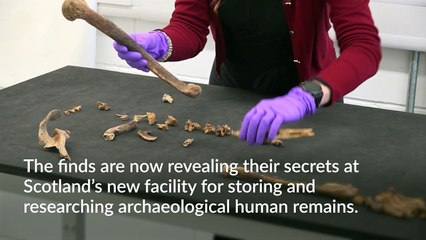 Remains of two Bronze Age people found by farmer being cared for in new Scottish facility