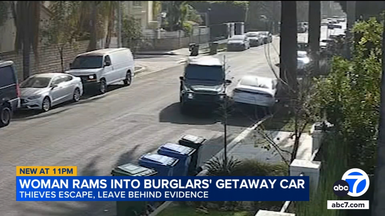 Sherman Oaks mother rams her Mercedes-Benz into burglars