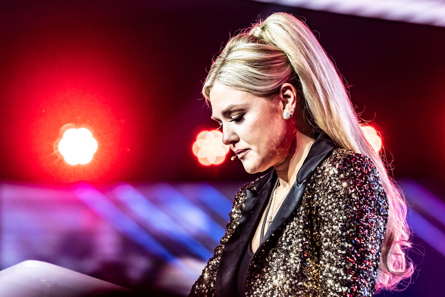 Kirk onstage Thursday. (Mark Peterson for NBC News)