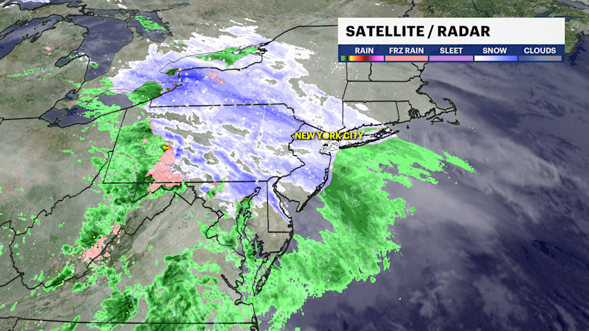 Storm watch: Messy morning snow showers transition to rain in Brooklyn