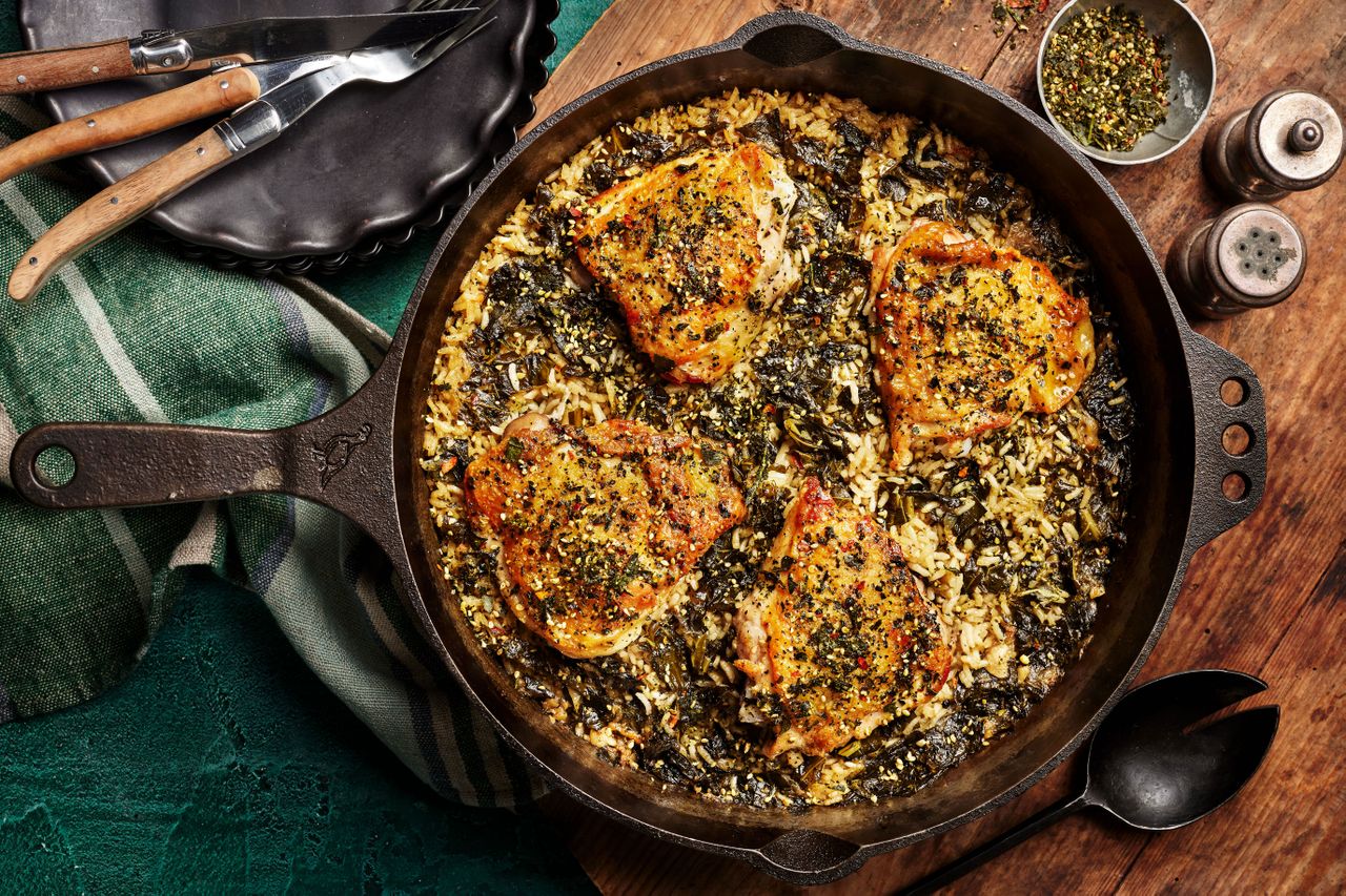 Southern Living One-Pot Chicken Thighs And Potlikker Rice