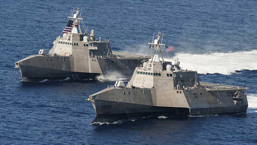 Shipbuilder breaks out as Trump announces new Navy 