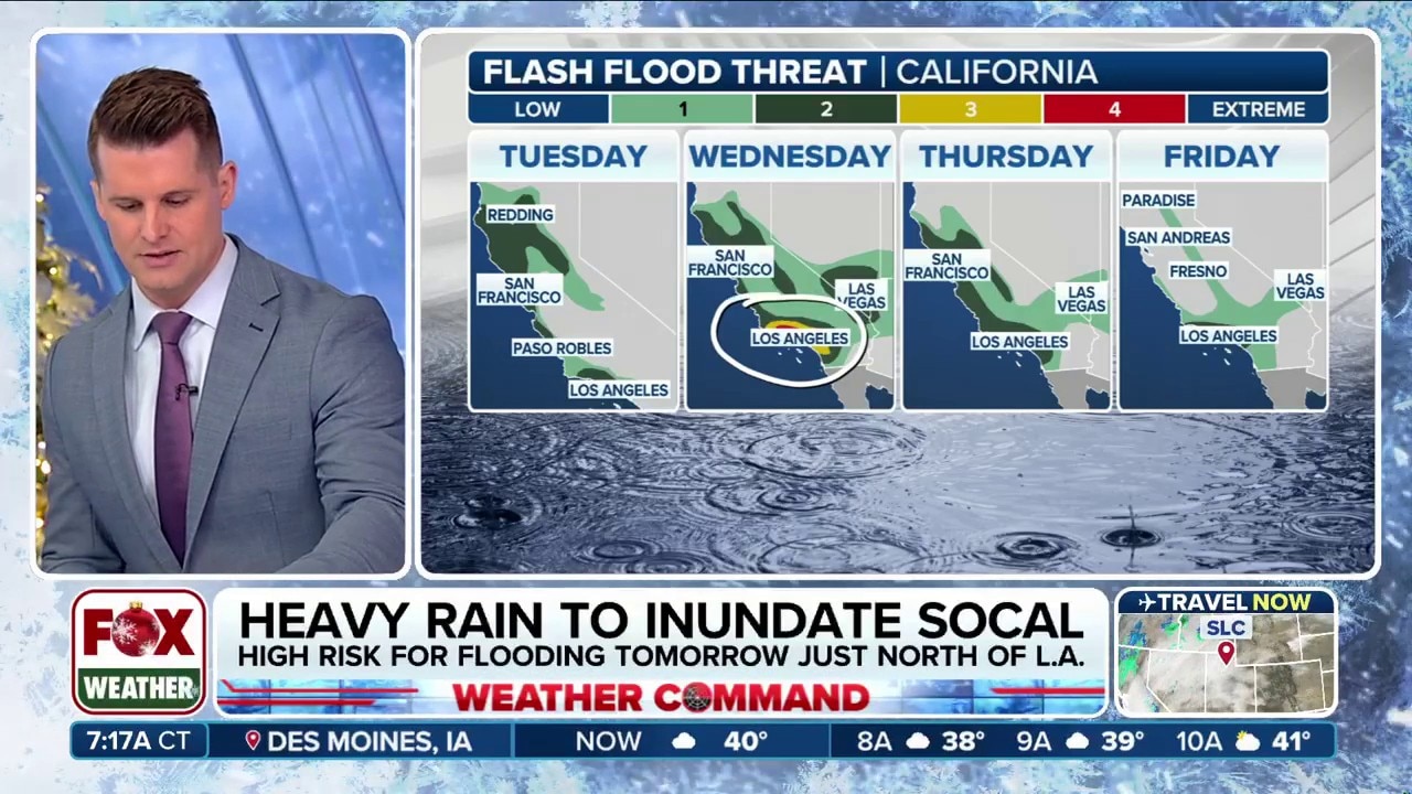 Rare 'high-risk' flood threat for Los Angeles on Christmas Eve ...