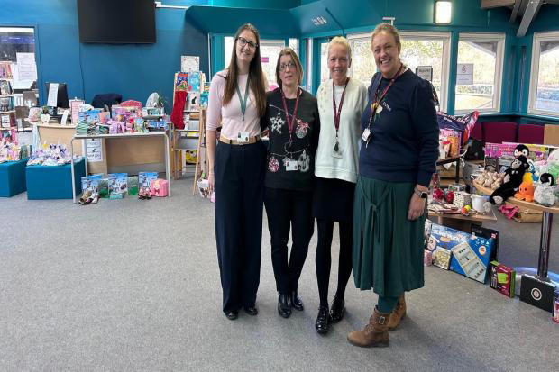 School gives families the gift of Christmas with makeshift grotto