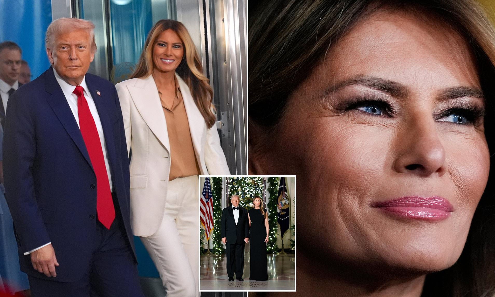 Melania and Donald Trump mercilessly mocked over serious Christmas ...