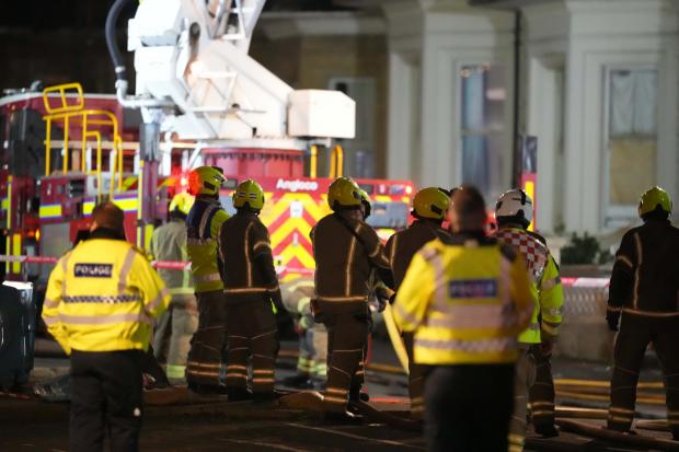 In pictures: Emergency crews tackle fire at hotel