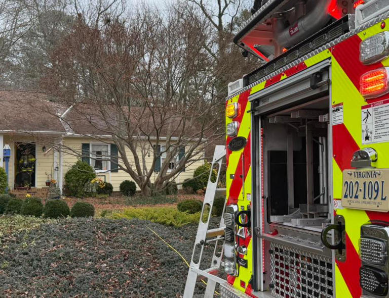 Two people displaced after fire in Chesterfield home