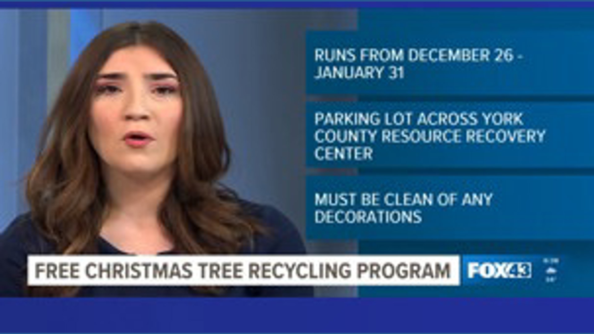 Christmas tree recycling in York County