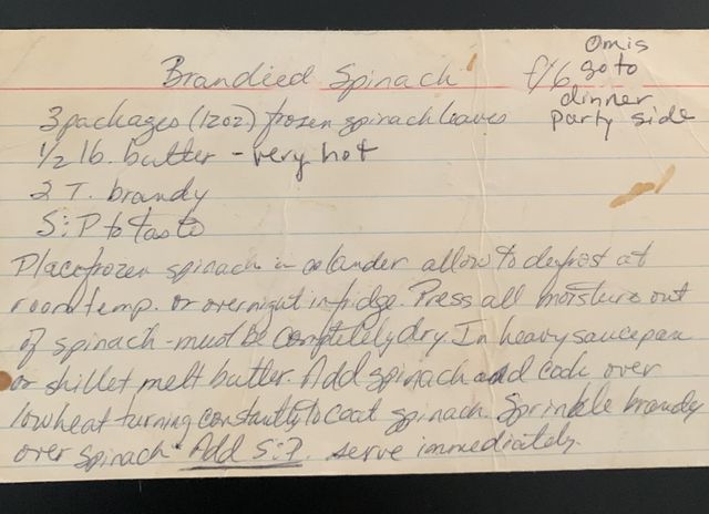 brandied spinach recipe
