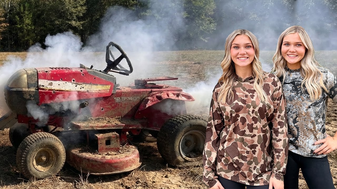 Testing an old mower in a controlled field setup