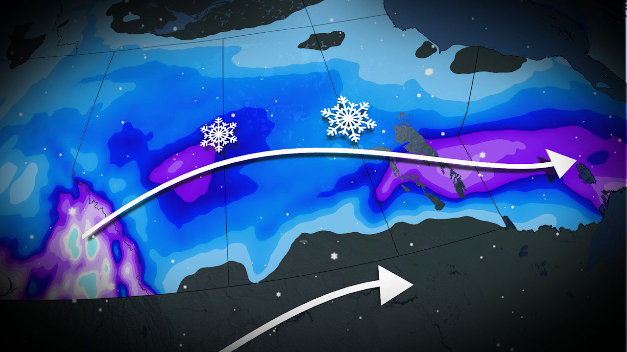 Rounds of snow and ice hit the Prairies in time for the holidays