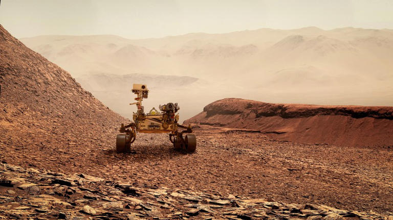 NASA rover on Mars