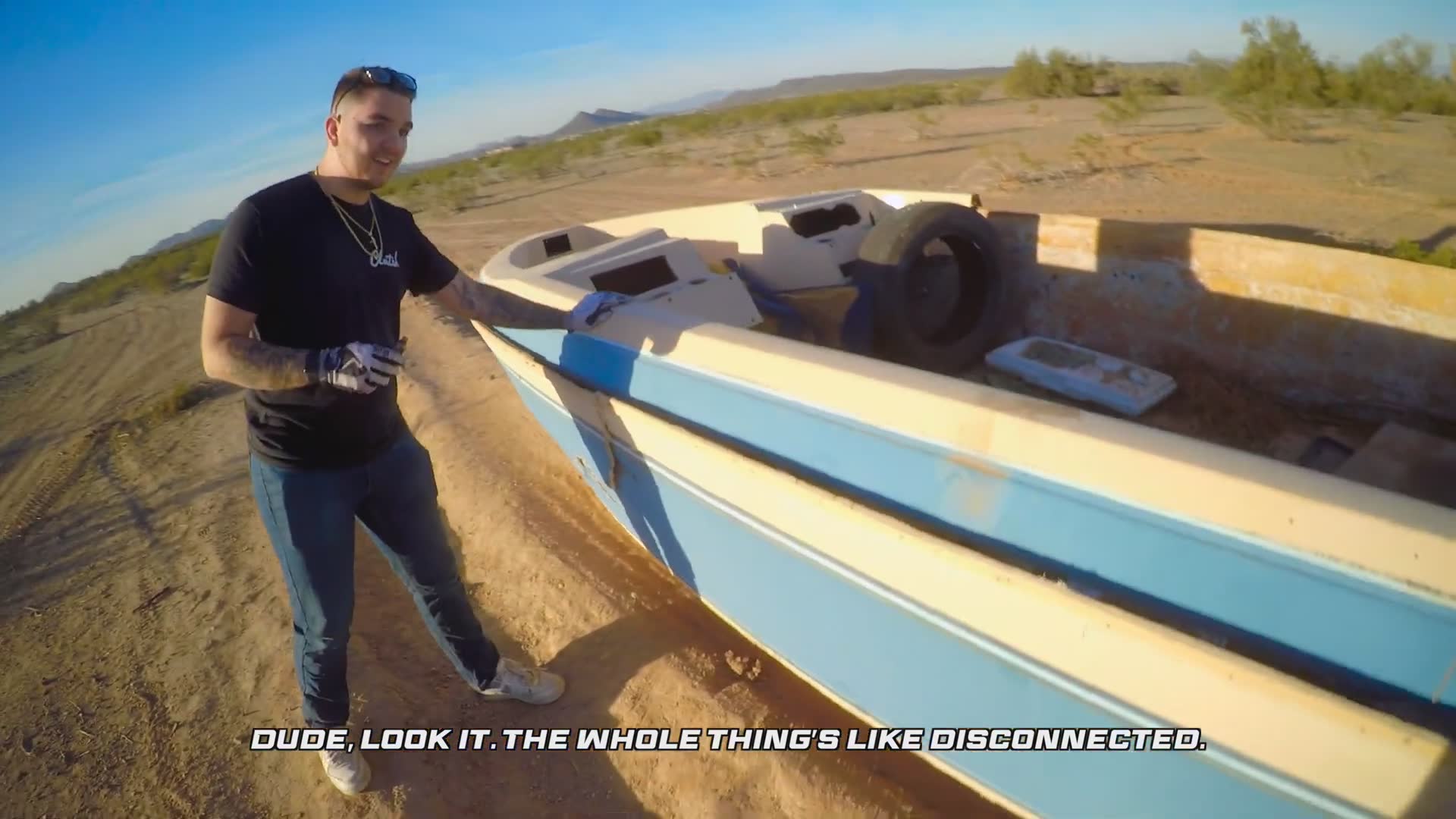 Off-road ride leads to unexpected discoveries in remote desert location
