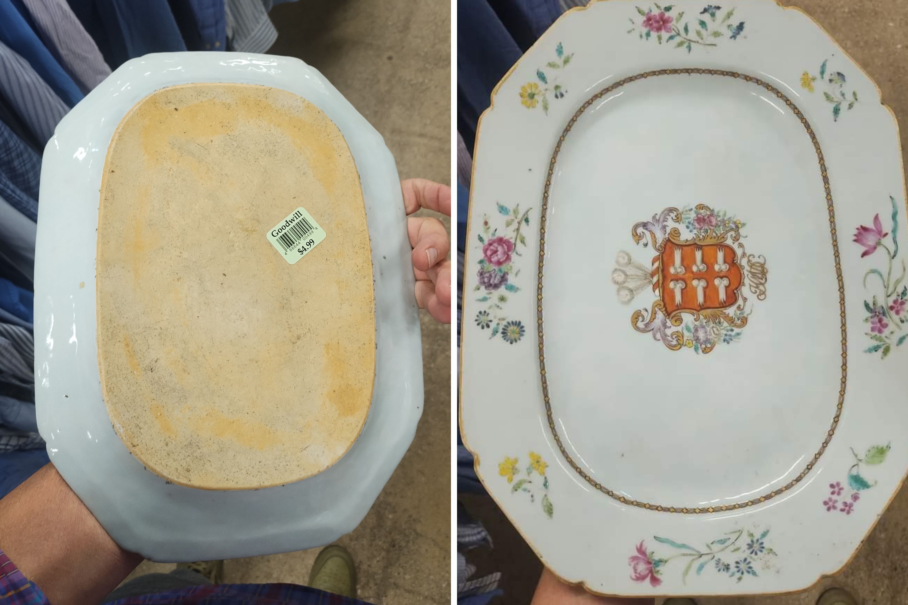 Man decides to take $5 thrifted plate to auction house—his gamble paid off<br><br>