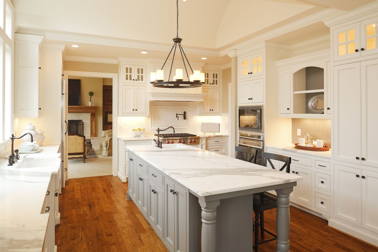 Well-lit kitchen