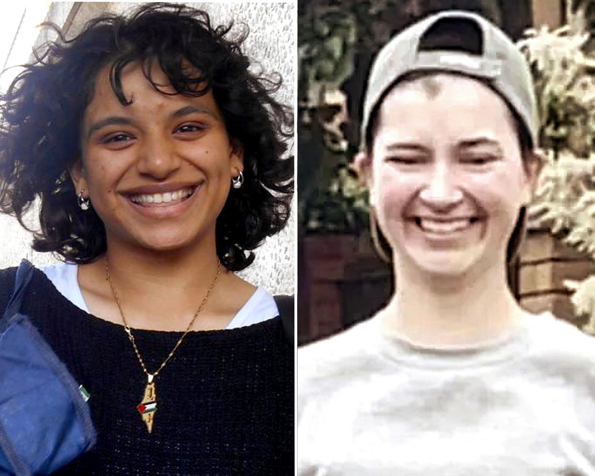 Qesser Zuhrah and Amu Gib. Composite: Twitter/X/Prisoners for Palestine