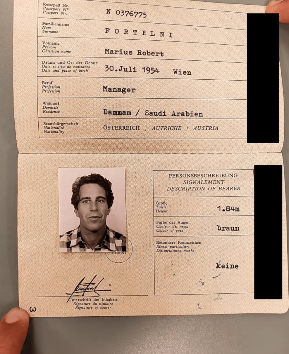 Epstein s Fake Austrian Passport Emerges In DOJ Document Dump