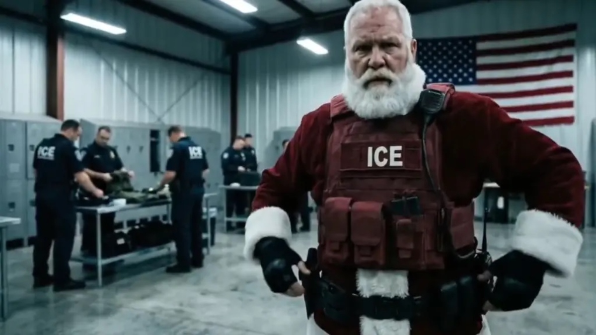 ICE publica un video con IA que muestra a Santa Claus arrestando a ...