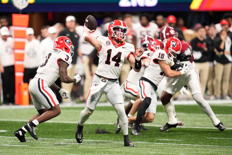 TV channel, commentators for Georgia football at Alabama