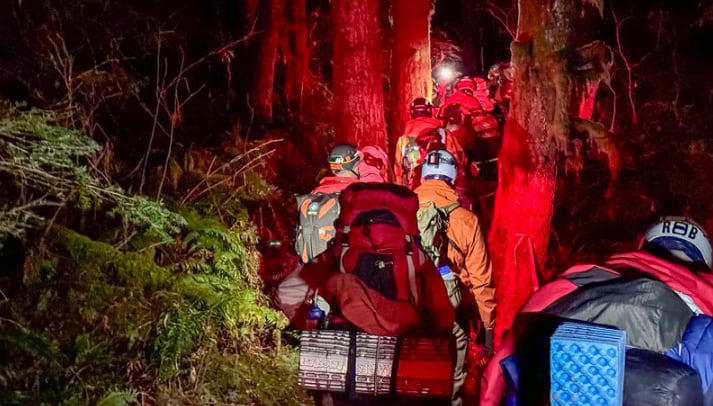Two men rescued after a post-fishing trip hike takes a wrong turn