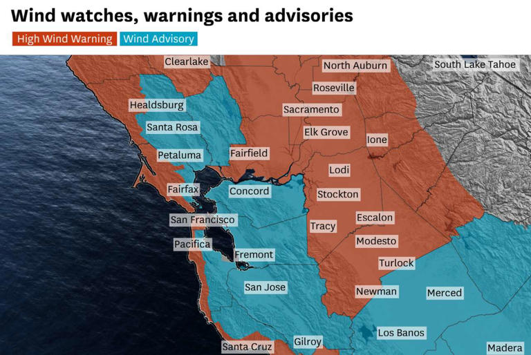 California storm Latest forecast for peak impacts as winds expected to