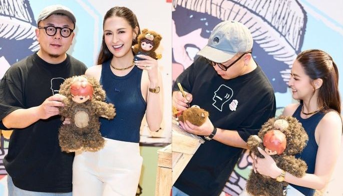 Marian Rivera meets Hirono creator Lang, gets toys signed