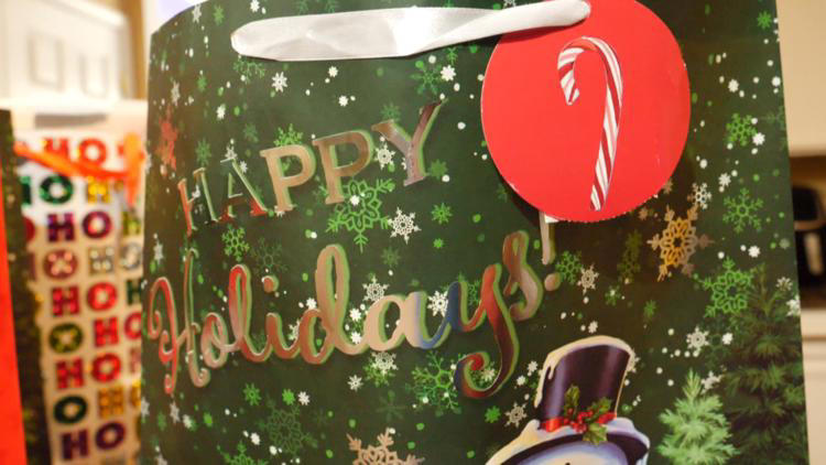 Donating childrens to christmas mother