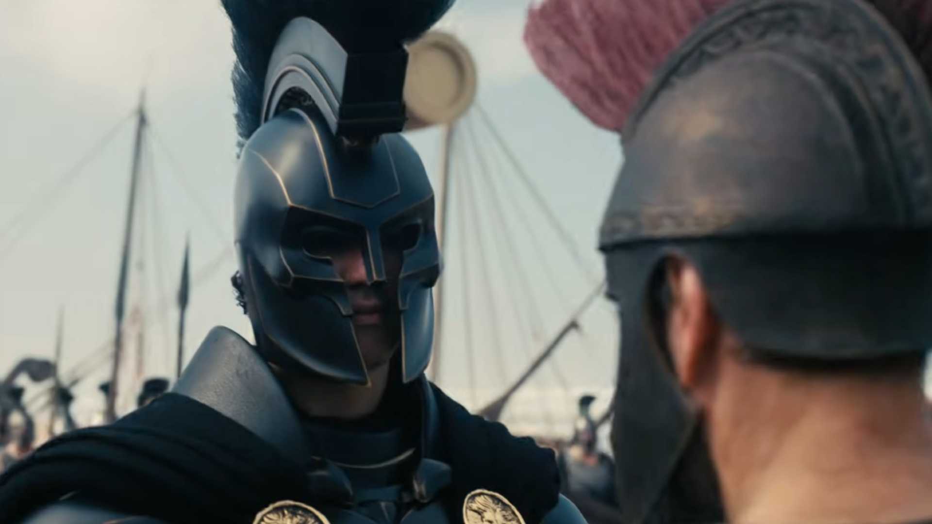 Odysseus talks to a soldier in The Odyssey(1)