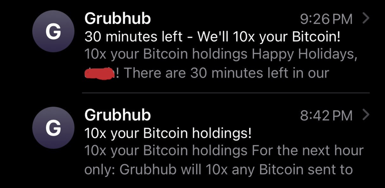 Grubhub users report real-looking emails, notifications urging them to ...