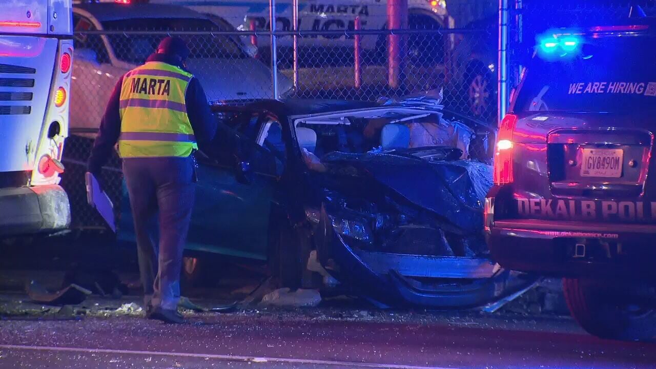 1 dead after car rear-ends MARTA bus in DeKalb County