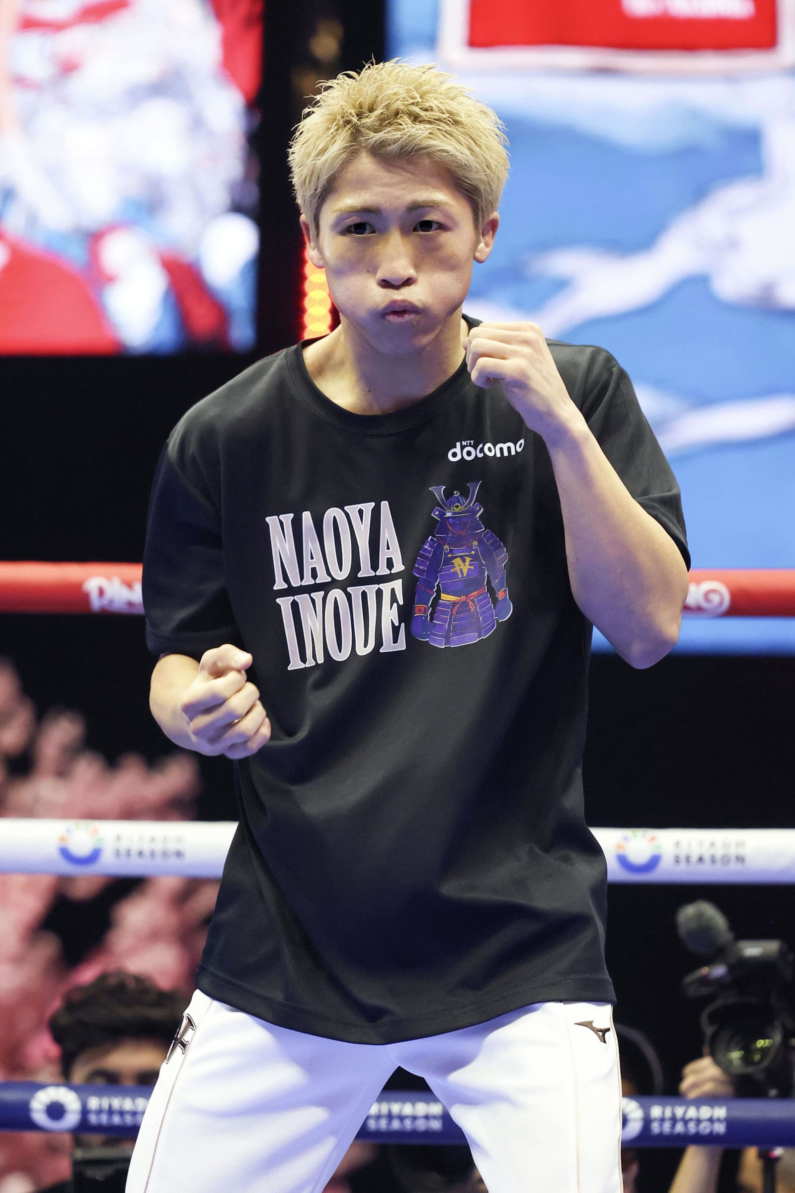 井上尚弥、防衛戦へ公開練習 軽快なシャドー披露