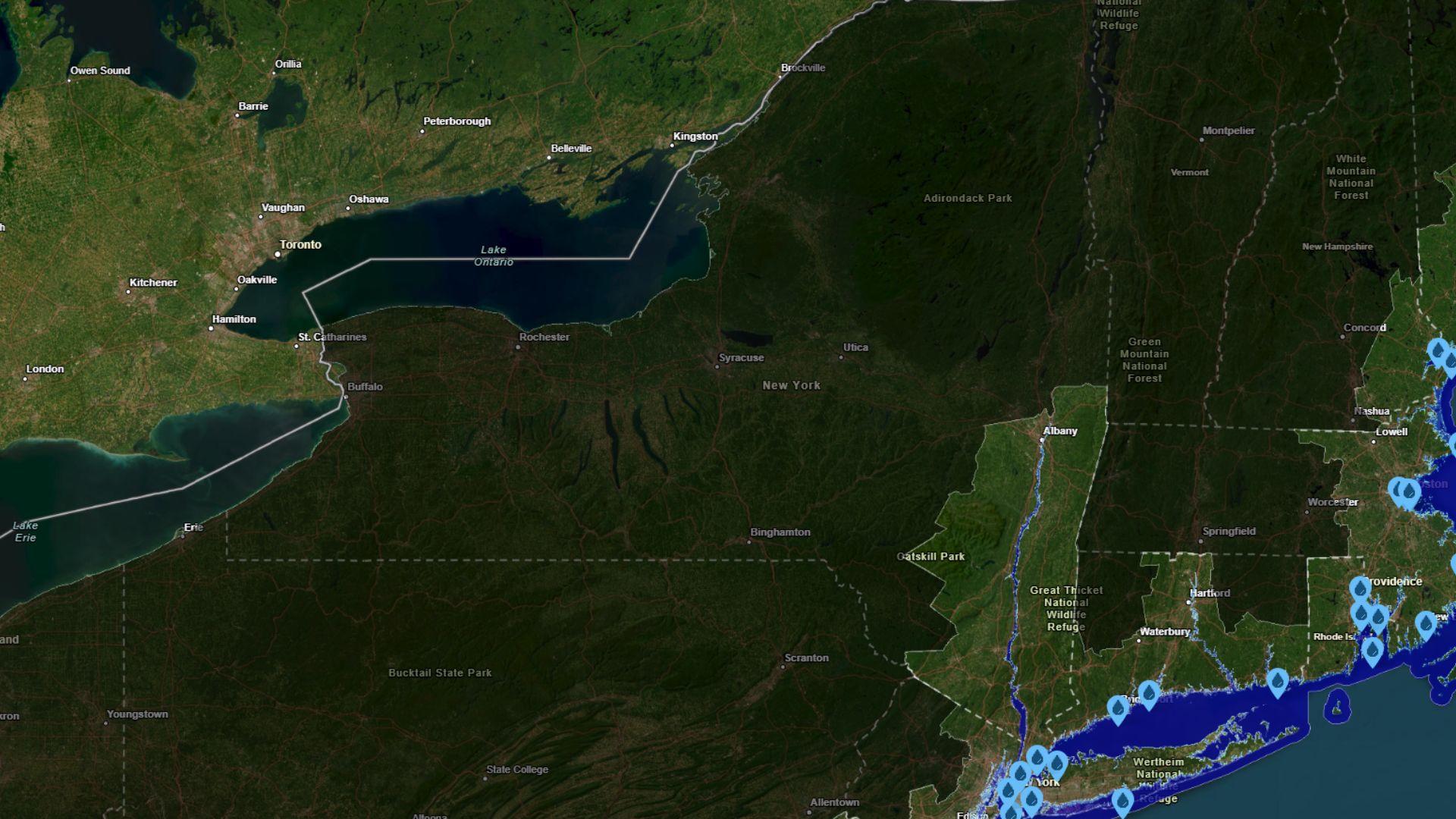 New York map shows cities that could go underwater if sea levels rise<br>