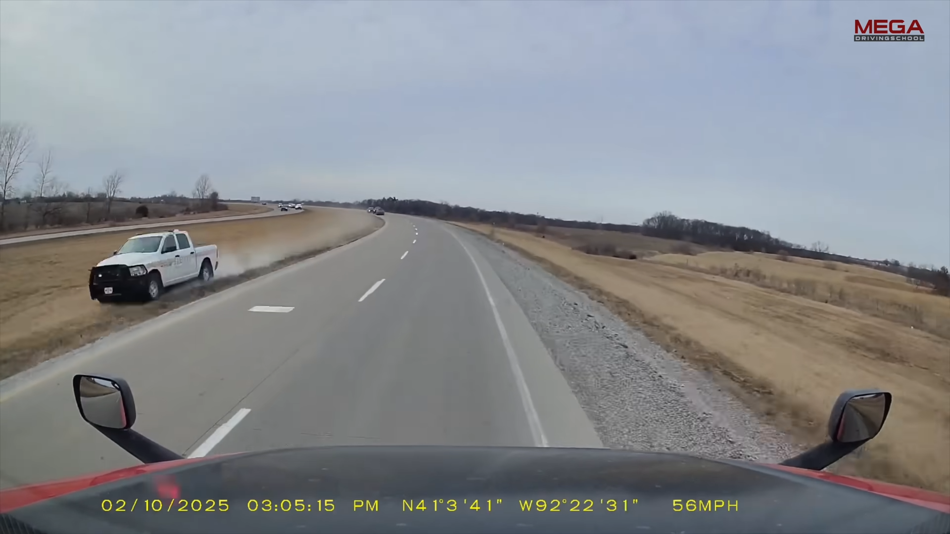 What caused a car to drive the wrong way into oncoming traffic