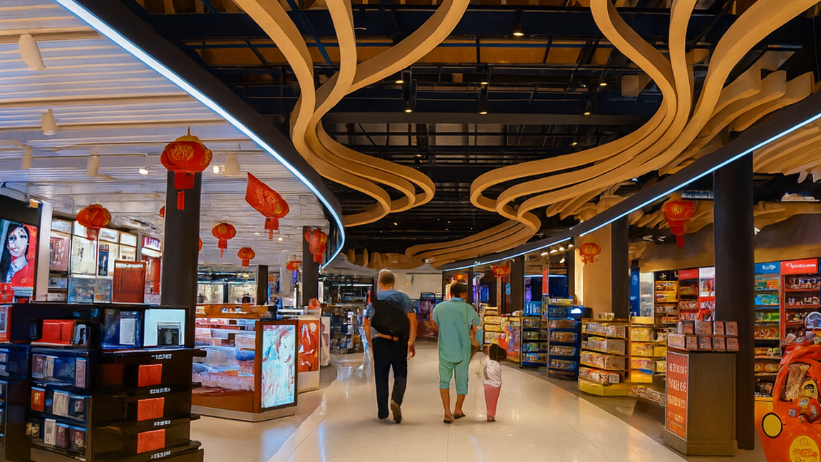 Walking through Cebu International Airport