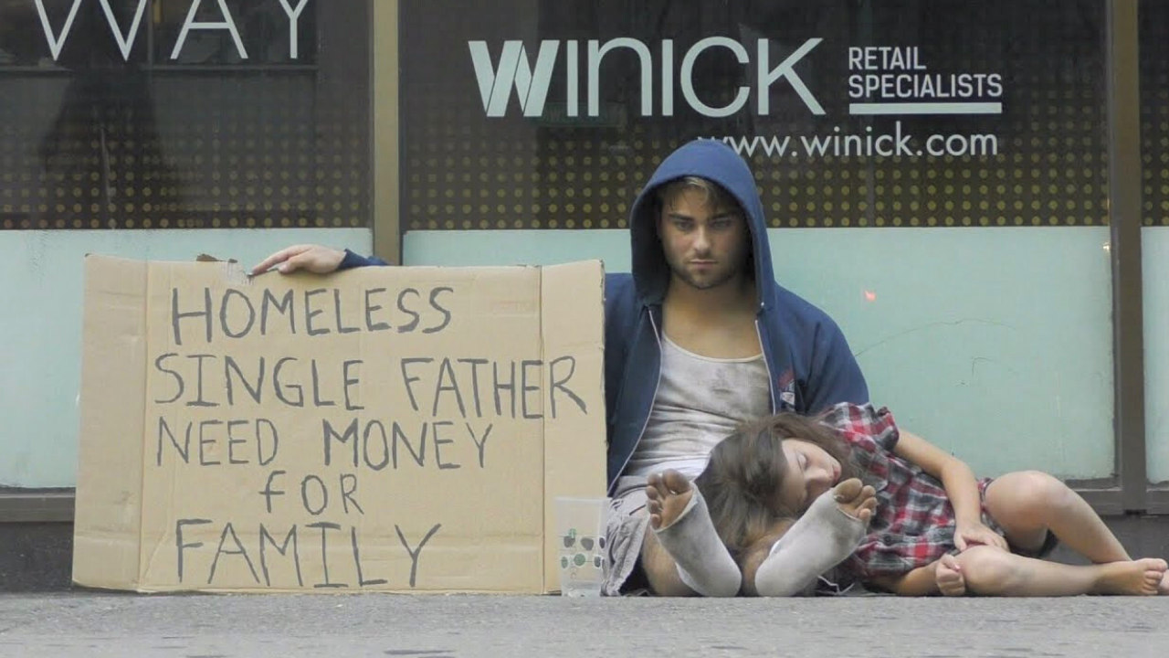 Would you help a homeless dad or addict?