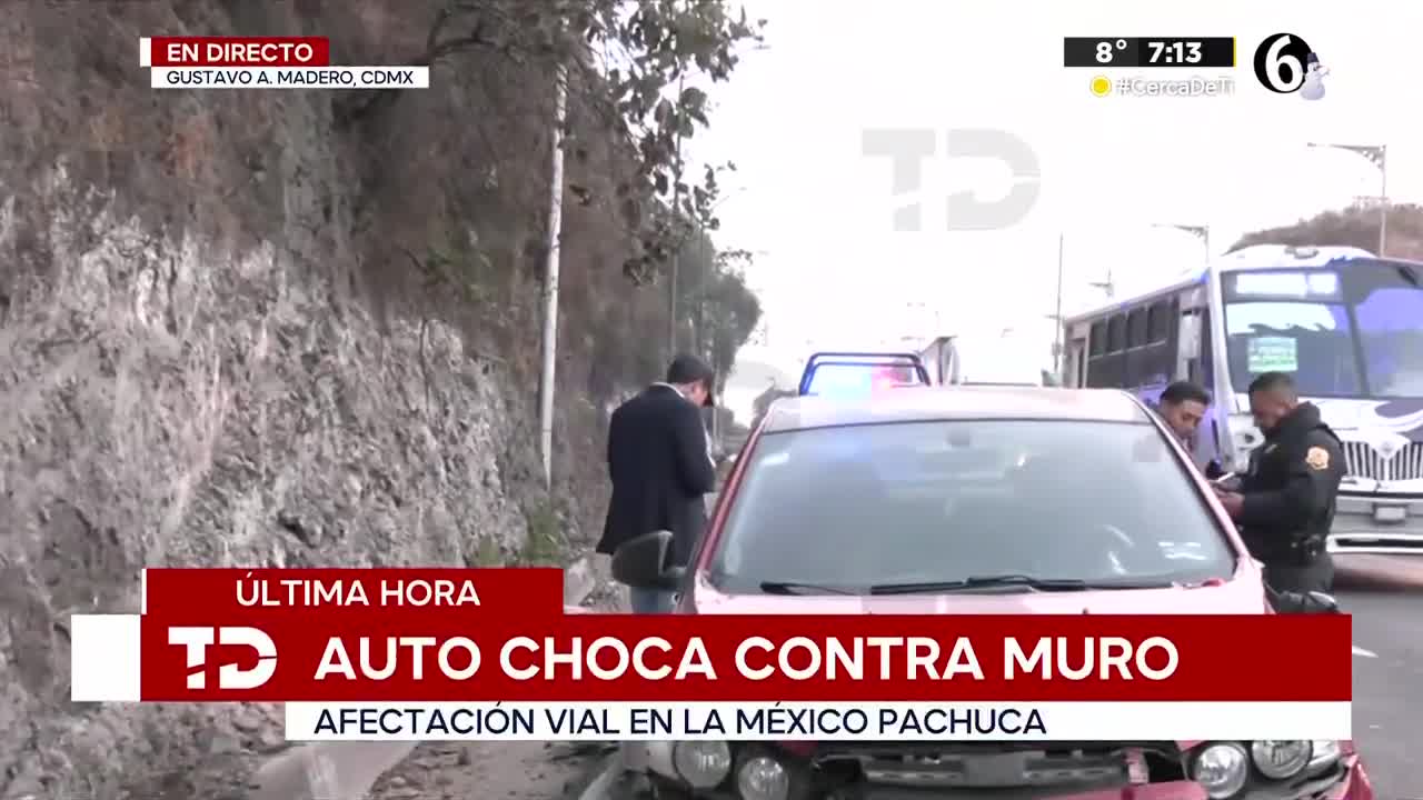 Automovilista choca contra muro en la autopista México-Pachuca ...