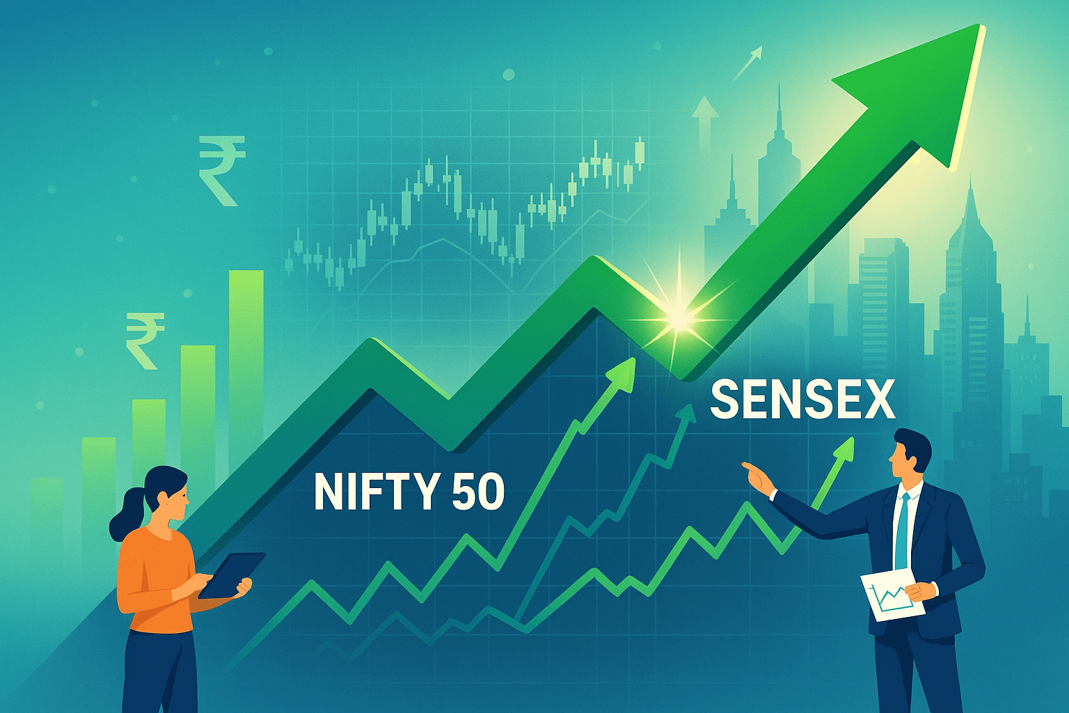 Nifty 50 index rises as RBI unveils 'shockandawe' strategy