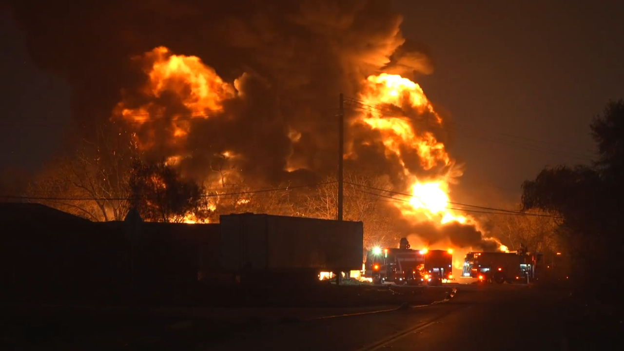 Liberty Road fire: Firefighters battle massive 2-alarm blaze in ...