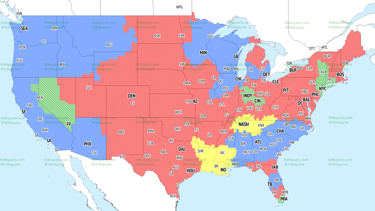 NFL Week 17 television maps: New York Giants vs. Las Vegas Raiders
