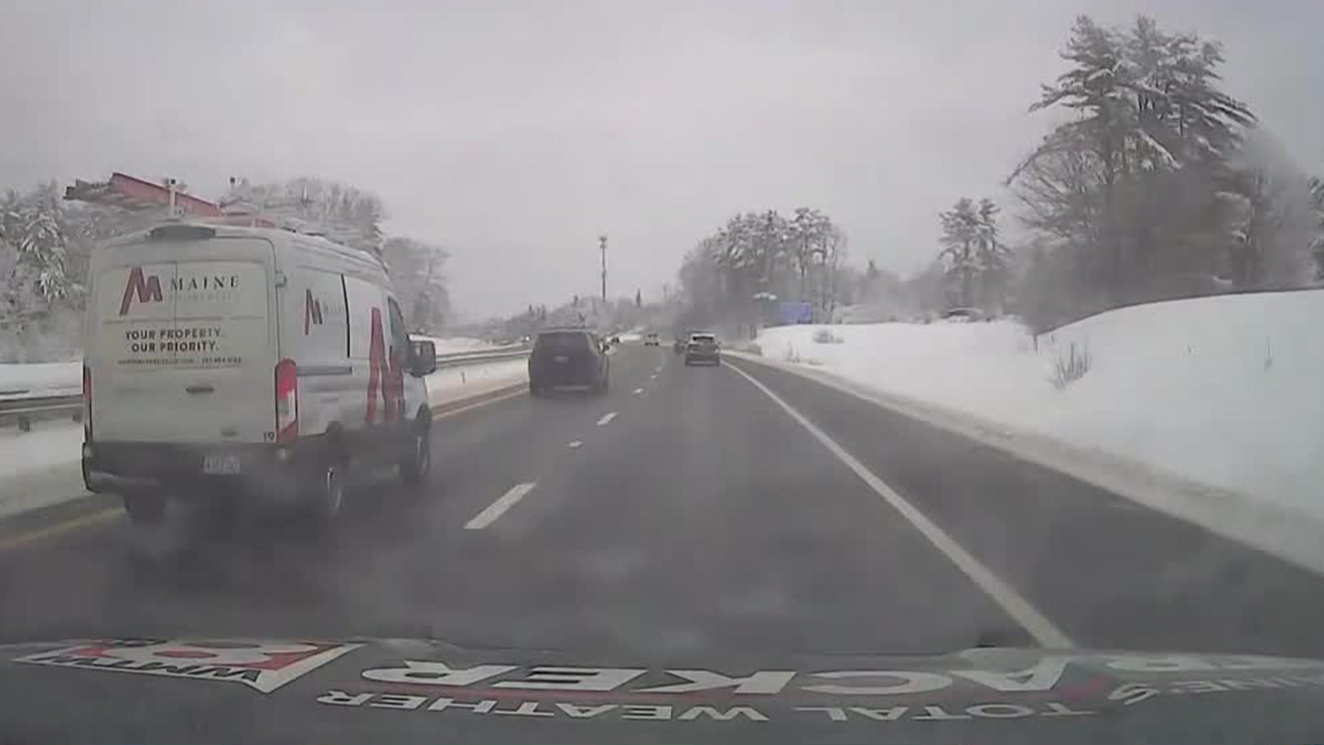 A look at Maine Turnpike road conditions as snow lingers into afternoon ...