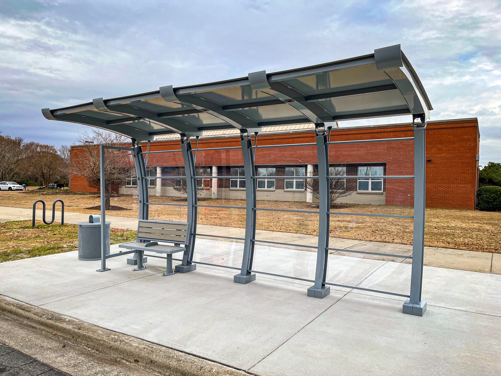 Greenville Public Works unveils new bus shelter in an effort to better ...