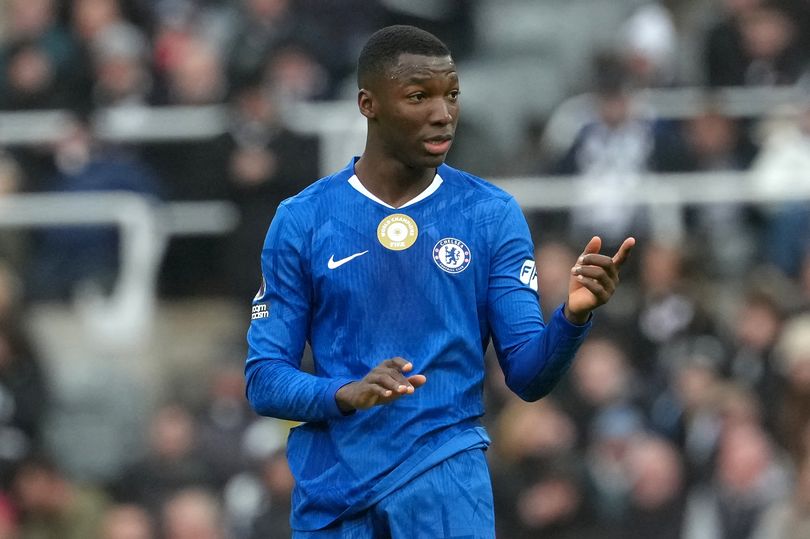 Moises Caicedo during the Premier League match between Newcastle United and Chelsea.