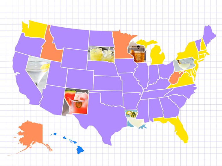This map shows the most popular cocktails in every US state right now