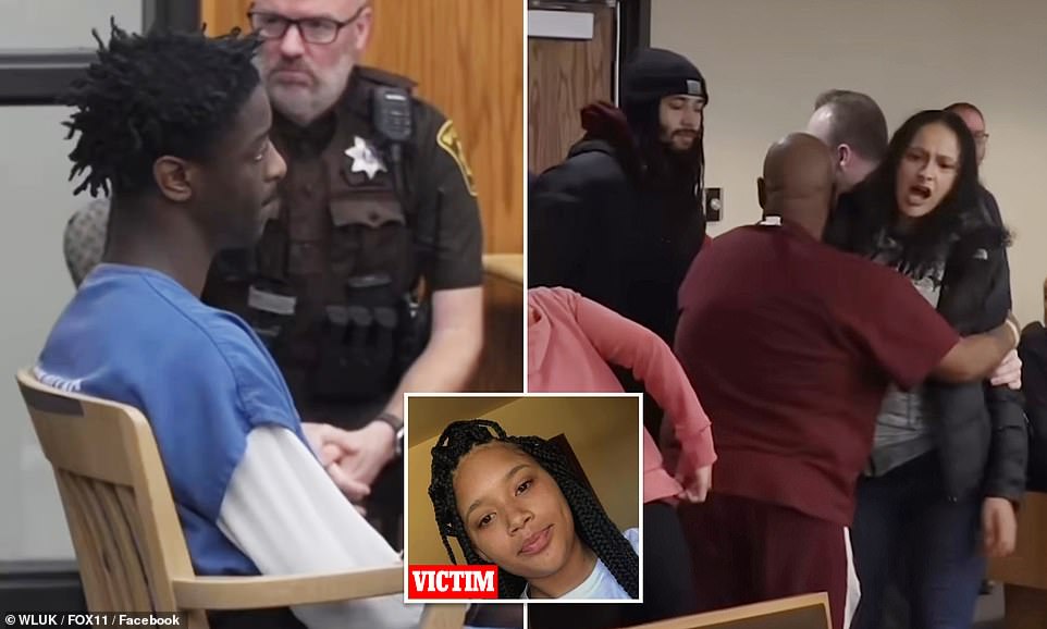 Brawl erupts in courtroom as teen murderer is jailed for life