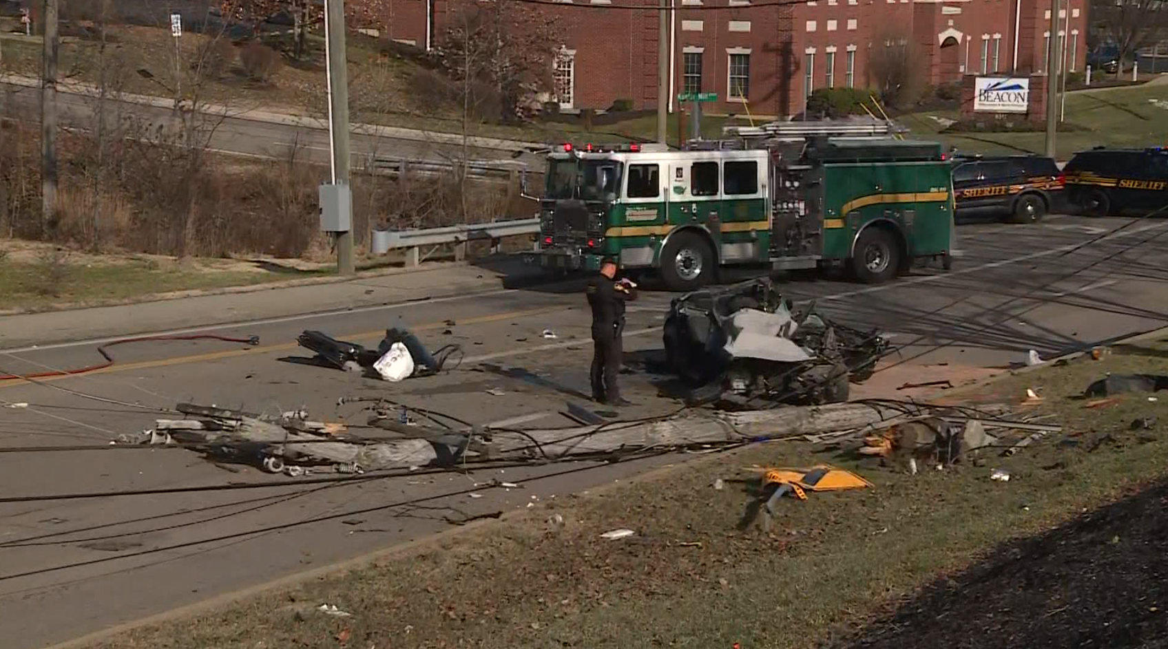 Deputies: Man dies after car goes airborne, crashes into power pole in ...