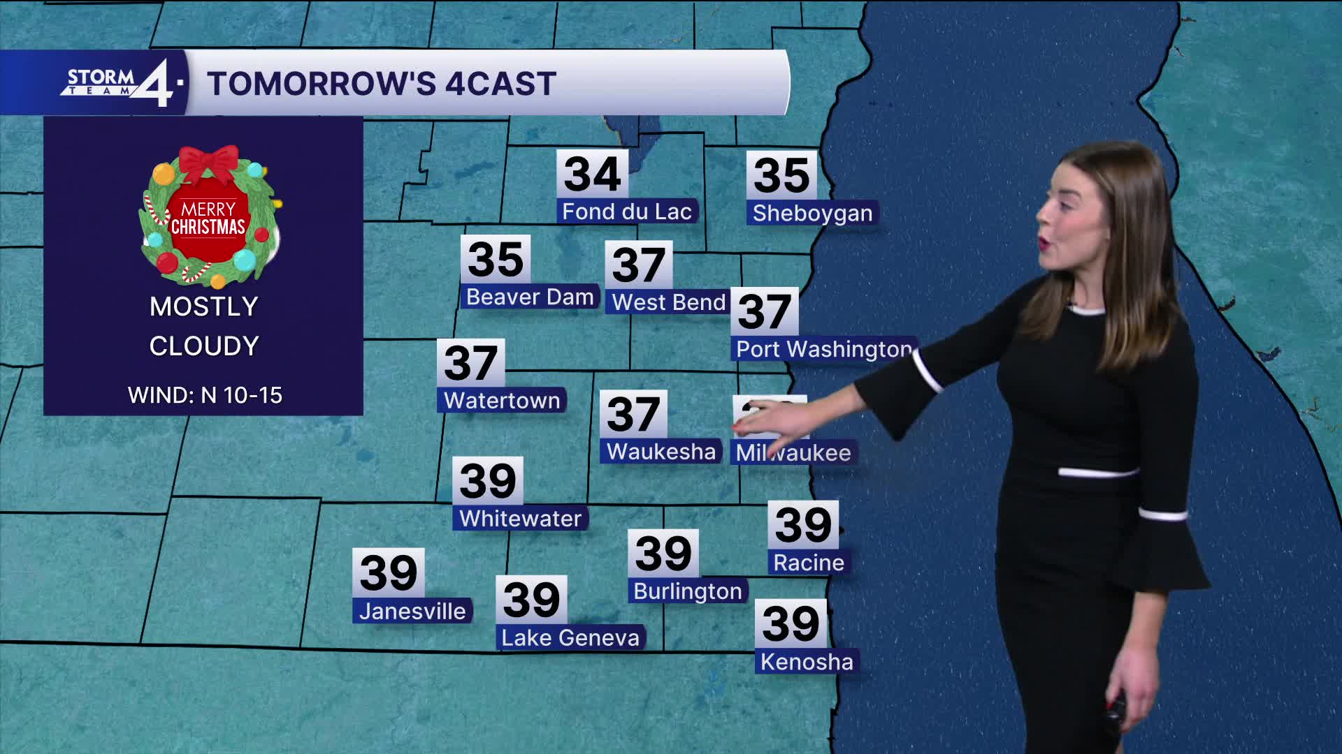 White christmas weather 2025