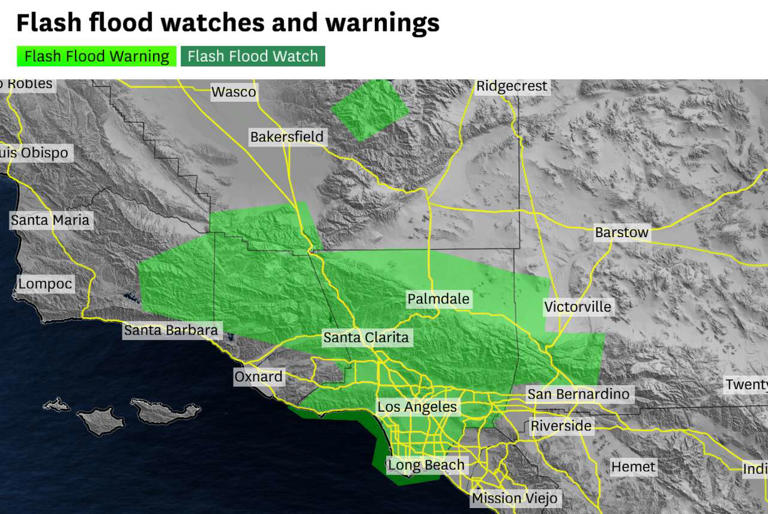 California storm: Flash flood warning in San Francisco, with 'life ...
